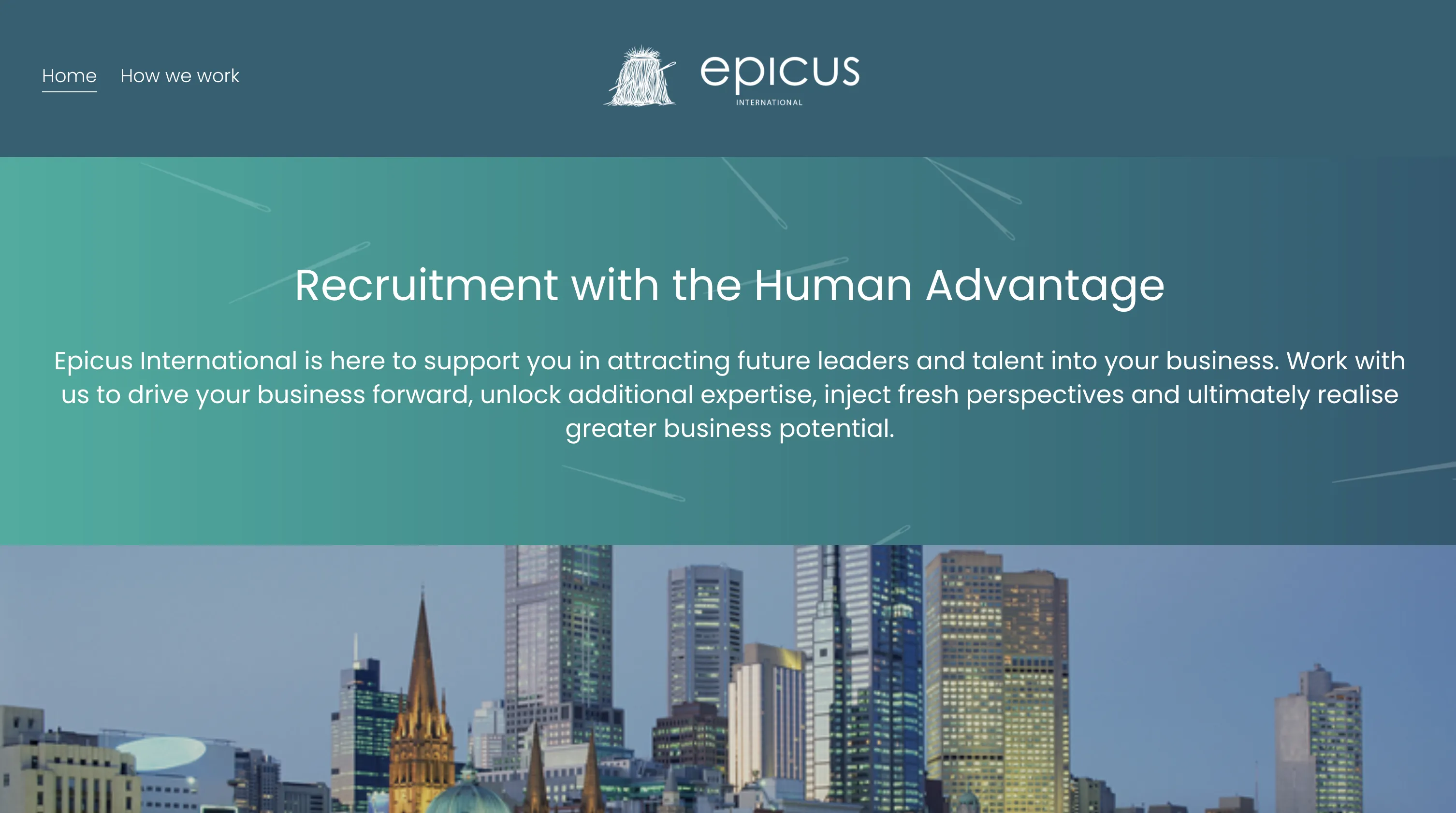 Epicus International website before rendrd